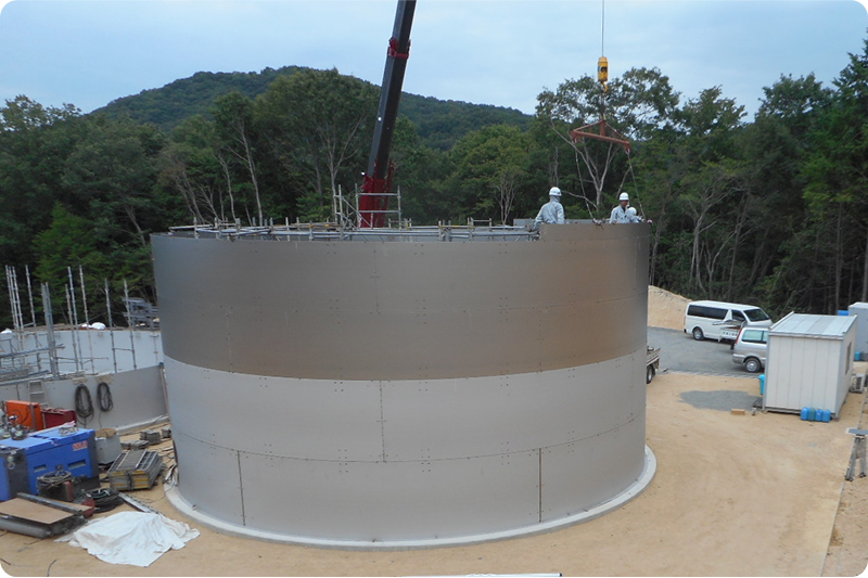 側板最上段組立