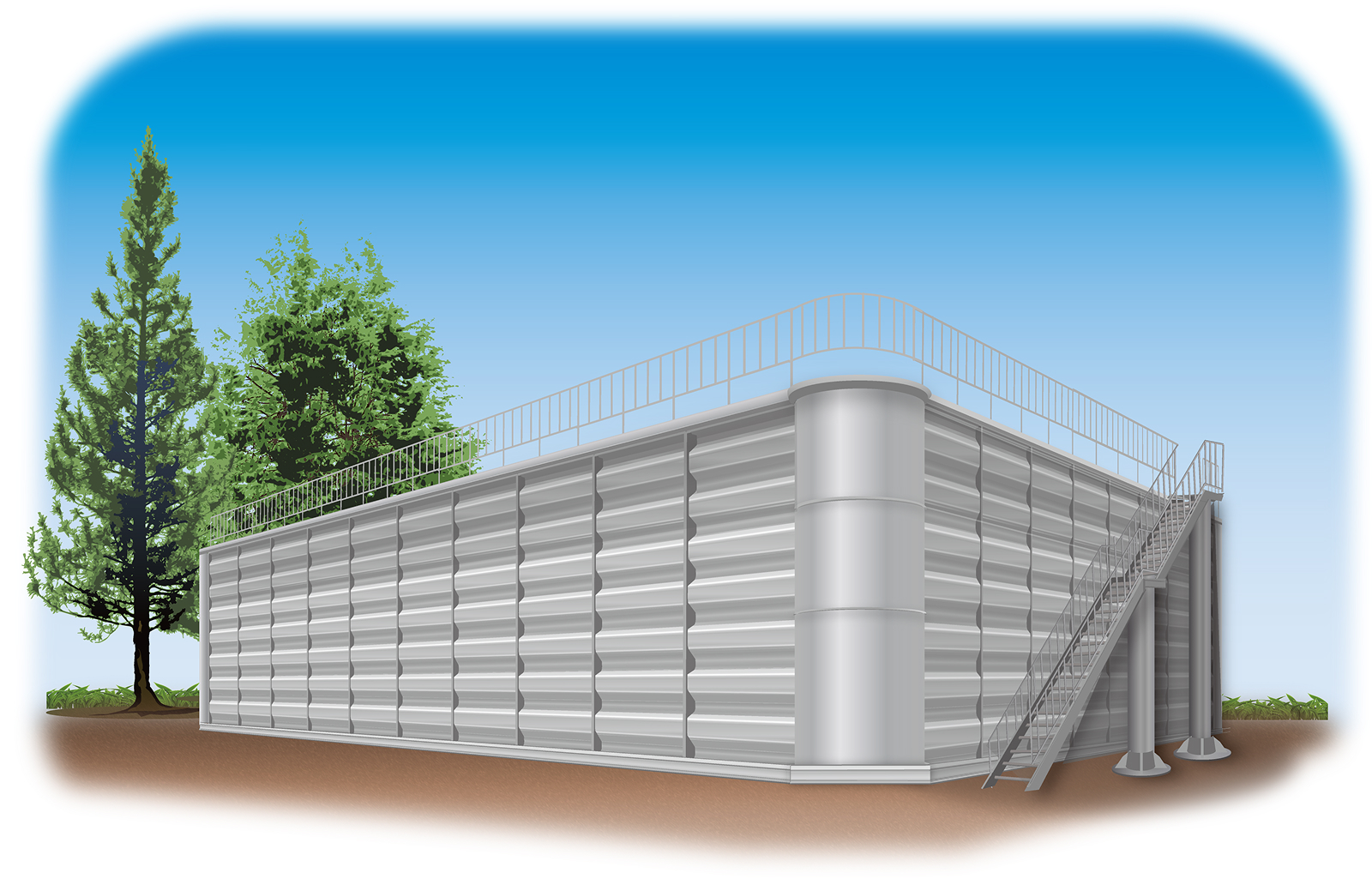 一体形タンク 横波構造